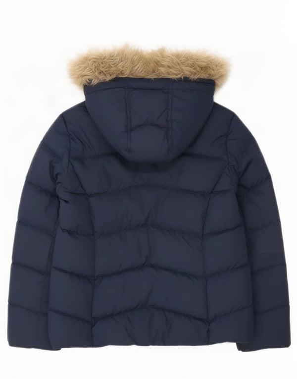 Giacca imbottita con cappuccio per ragazze Tommy Hilfiger 11-12 anni in poliestere blu navy