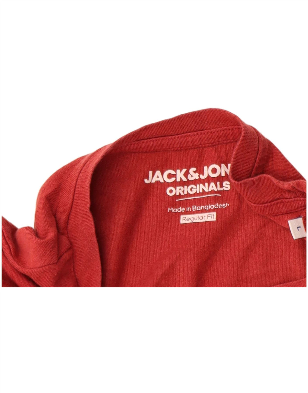 T-shirt grafica da uomo con vestibilità regolare Jack & Jones, grande, in cotone rosso