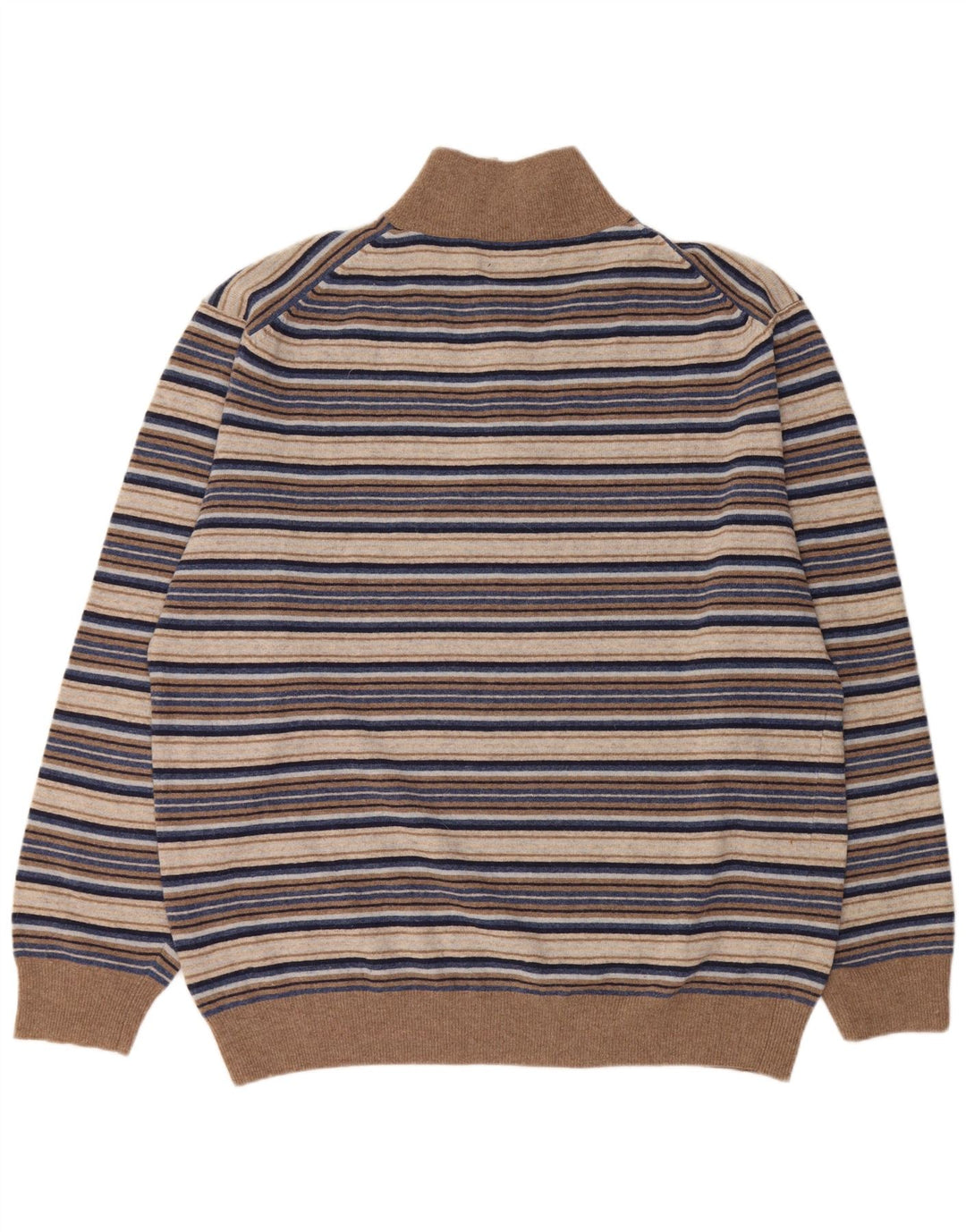 Maglione Kappa da uomo con zip e collo 3XL in lana a righe multicolore