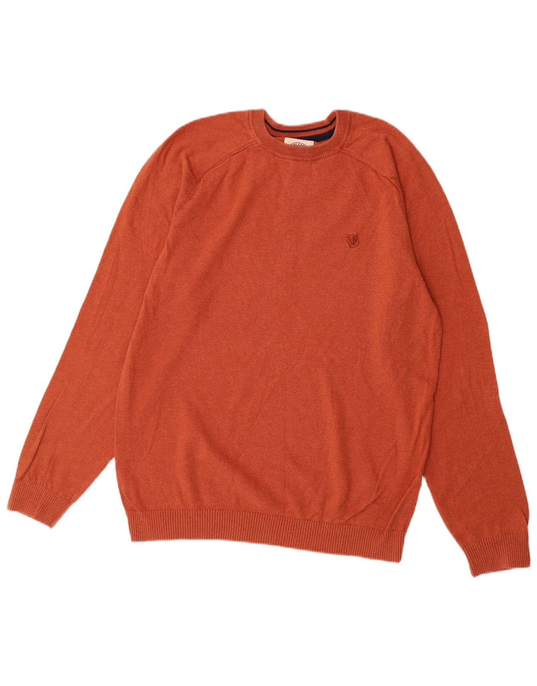 FAT FACE Mens Crew Neck Jumper Sweater Medium Orange Cotton