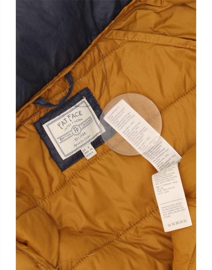 Giacca imbottita con cappuccio da donna Fat Face UK 8 piccola in nylon blu navy