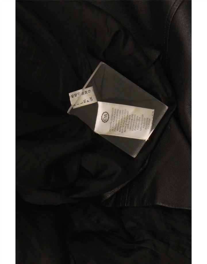 Cappotto in pelle da donna C&A UK 12 medio nero