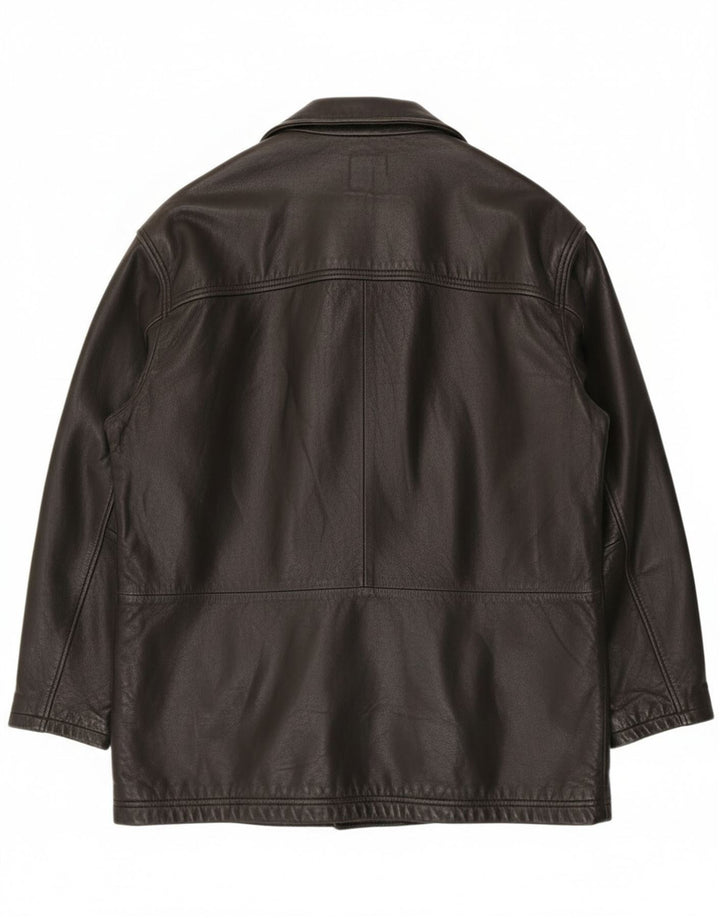 Giacca in pelle da uomo Trapper EU 52 XL Pelle nera