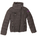 Giacca imbottita grafica da donna Superdry UK 6 XS poliestere grigio