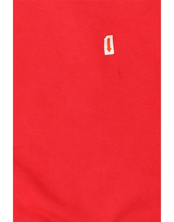 Felpa ADIDAS da uomo Climalite, maglione in cotone color block rosso medio