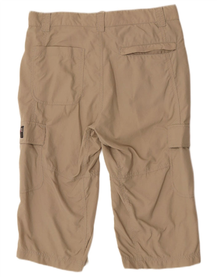Pantaloni capri cargo dritti da donna Think Pink IT 46 Large W32 Nylon beige