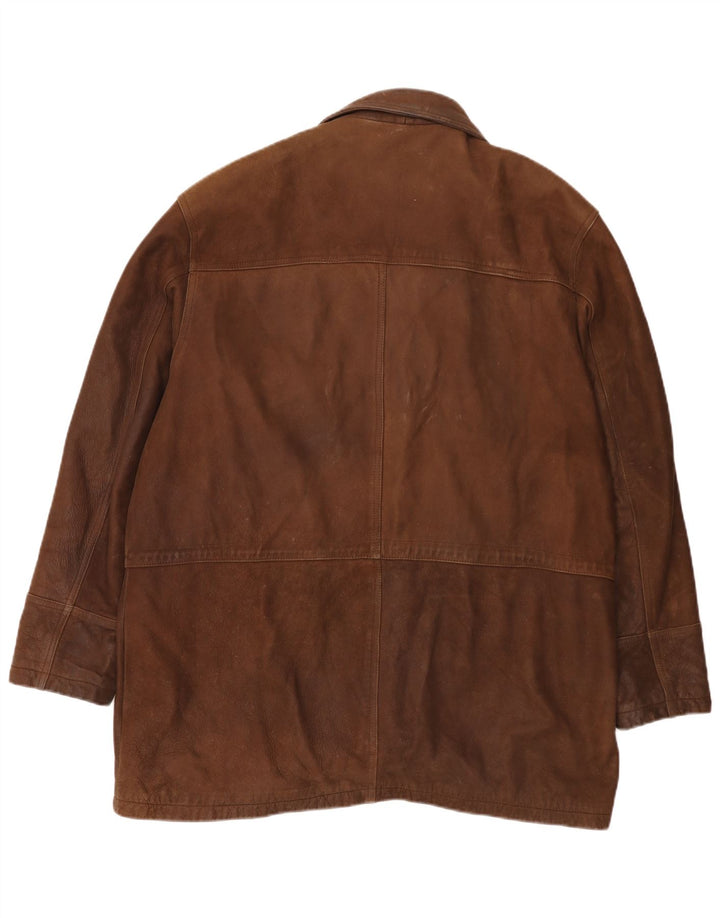 Cappotto in pelle da uomo Wilsons UK 40 grande marrone