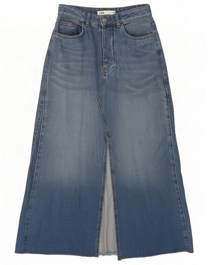 Gonna maxi in denim Zara da donna piccola W26 blu