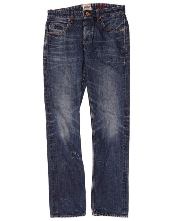 Jeans slim da uomo Superdry W30 L32 cotone blu