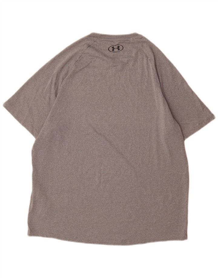 T-shirt da uomo Under Armour Top grigio medio in poliestere