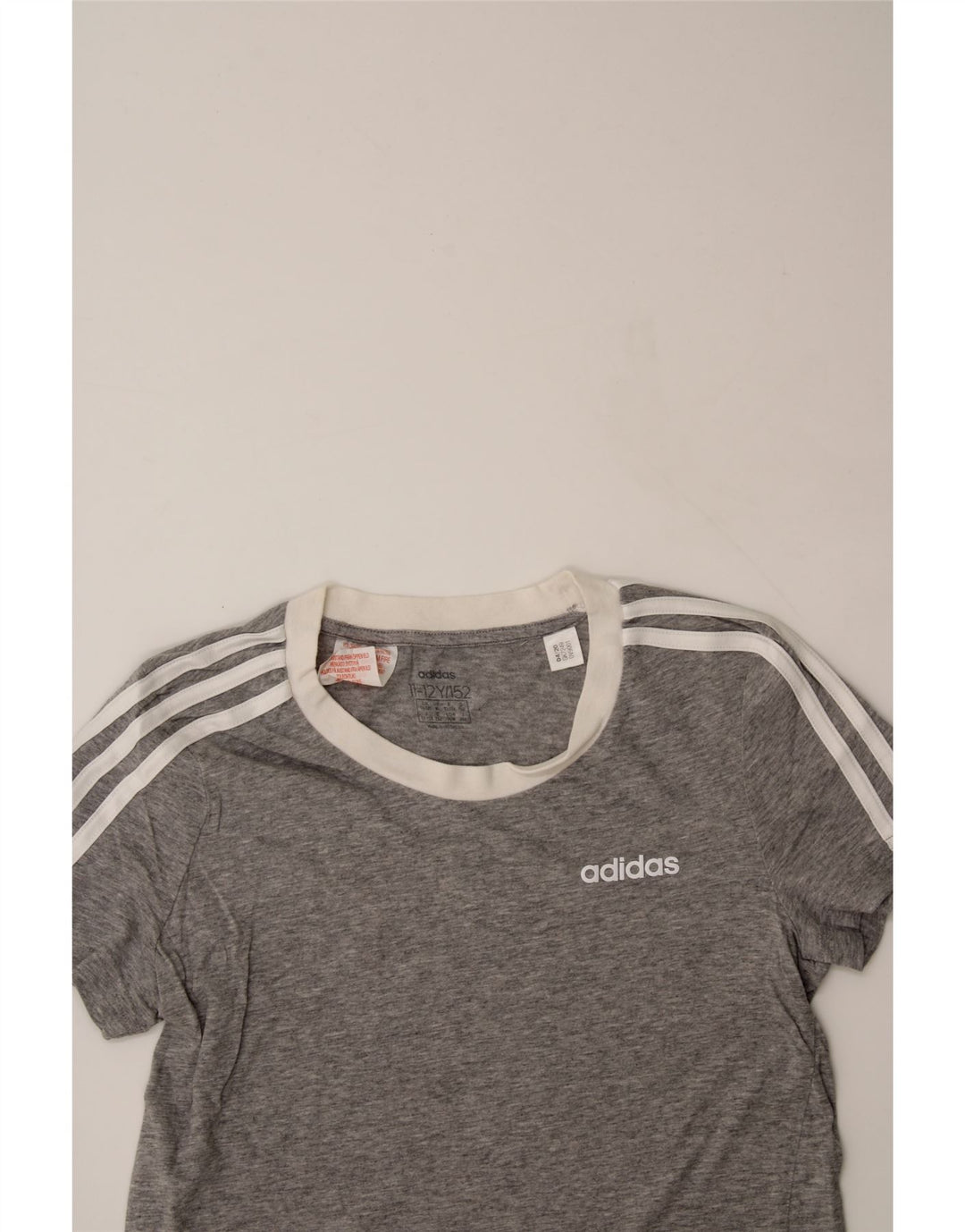 ADIDAS Boys T-Shirt Top 11-12 Years Grey Vintage Adidas and Second-Hand Adidas from Messina Hembry 
