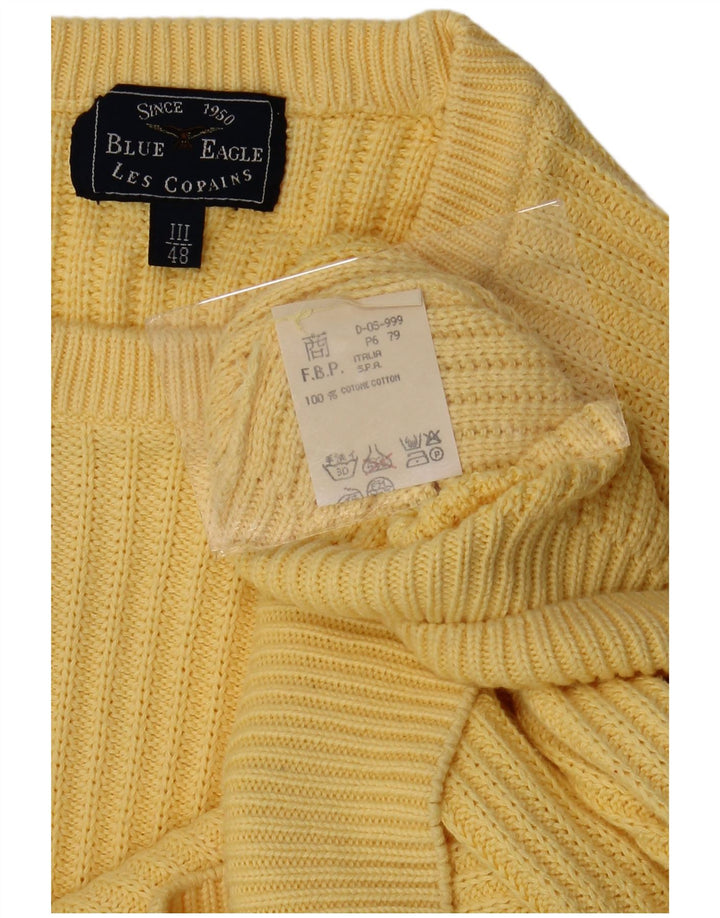 LES COPAINS Maglione girocollo da donna con aquila blu IT 48 XL Giallo