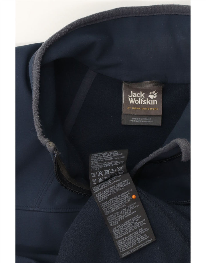 JACK WOLFSKIN Giacca da tuta da uomo UK 36/38 Piccola in poliestere blu navy