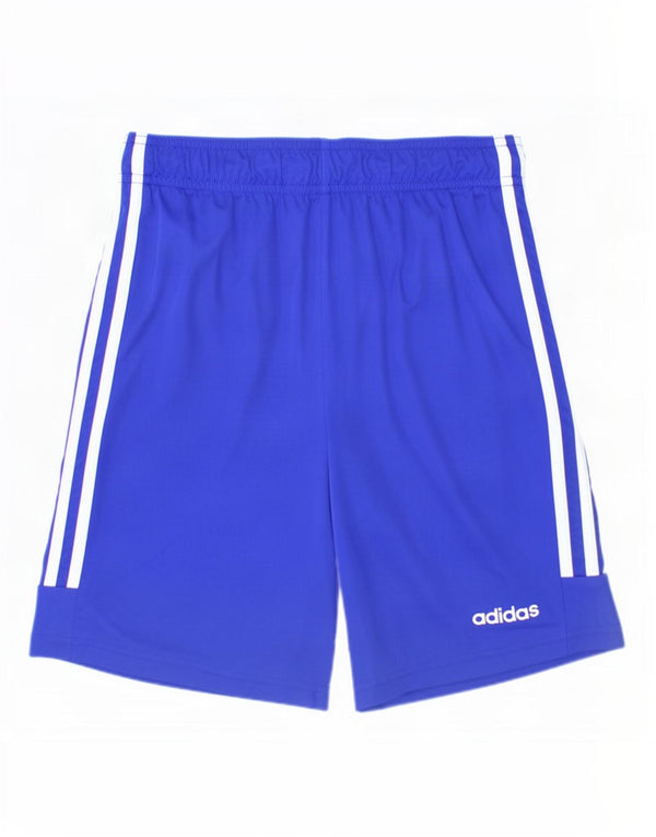 Pantaloncini sportivi Adidas Climalite da ragazzo 13-14 anni in poliestere blu