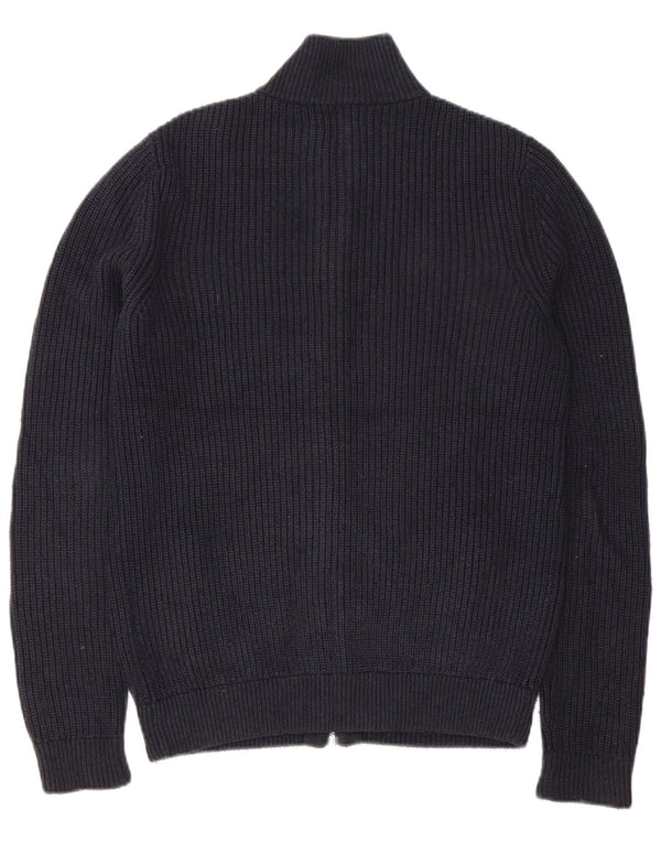 Maglione cardigan da uomo Reiss XS in cotone blu navy