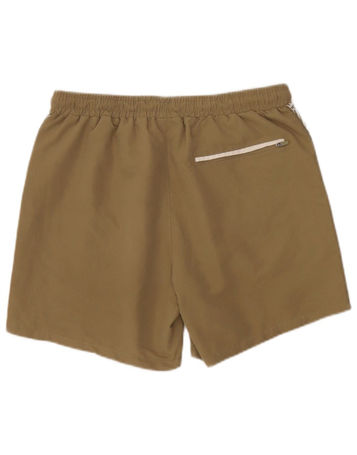 Pantaloncini da bagno grafici da uomo Umbro grandi in poliestere color block kaki