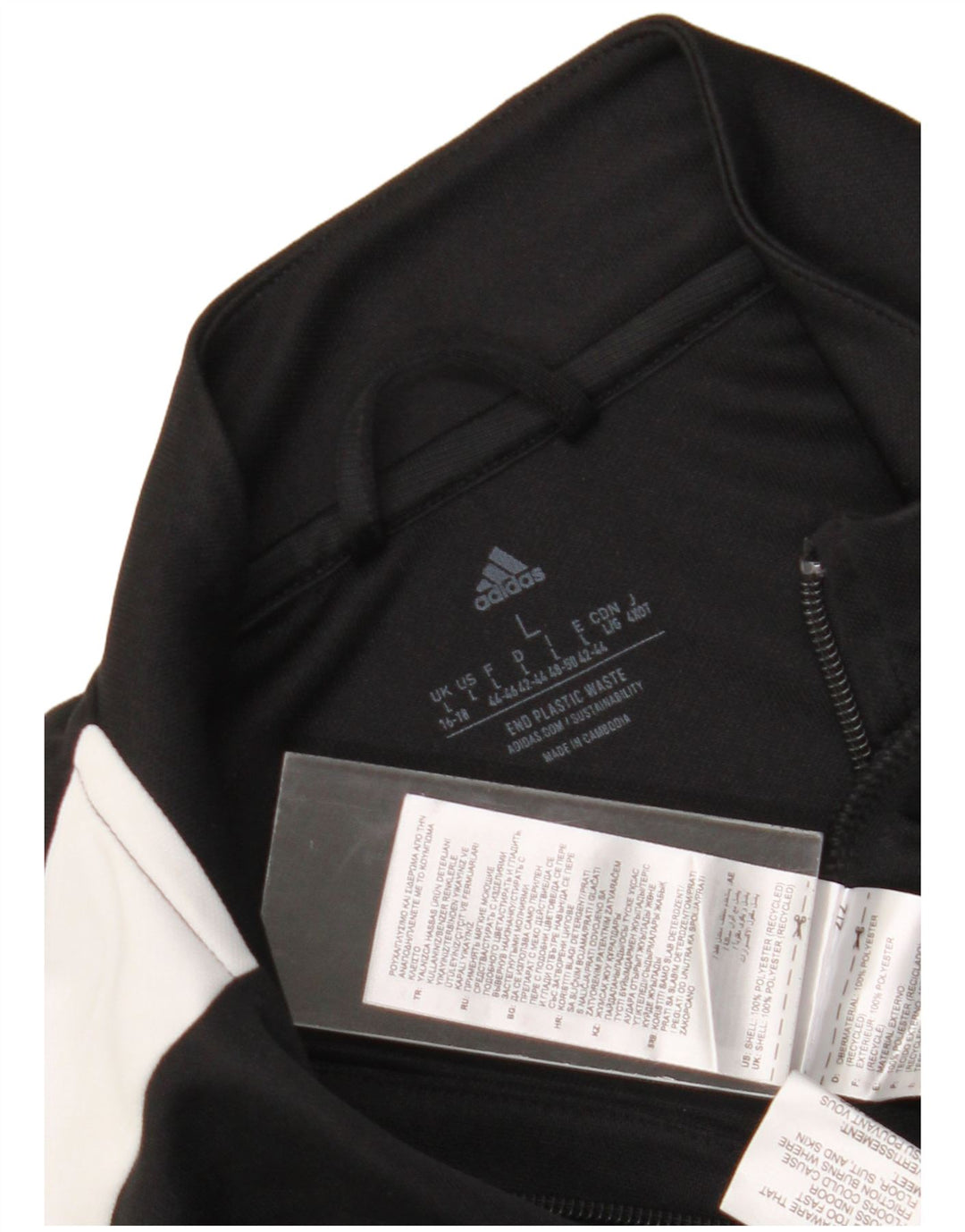 Giacca da tuta da donna Adidas Aeroready UK 16/18 grande poliestere nero