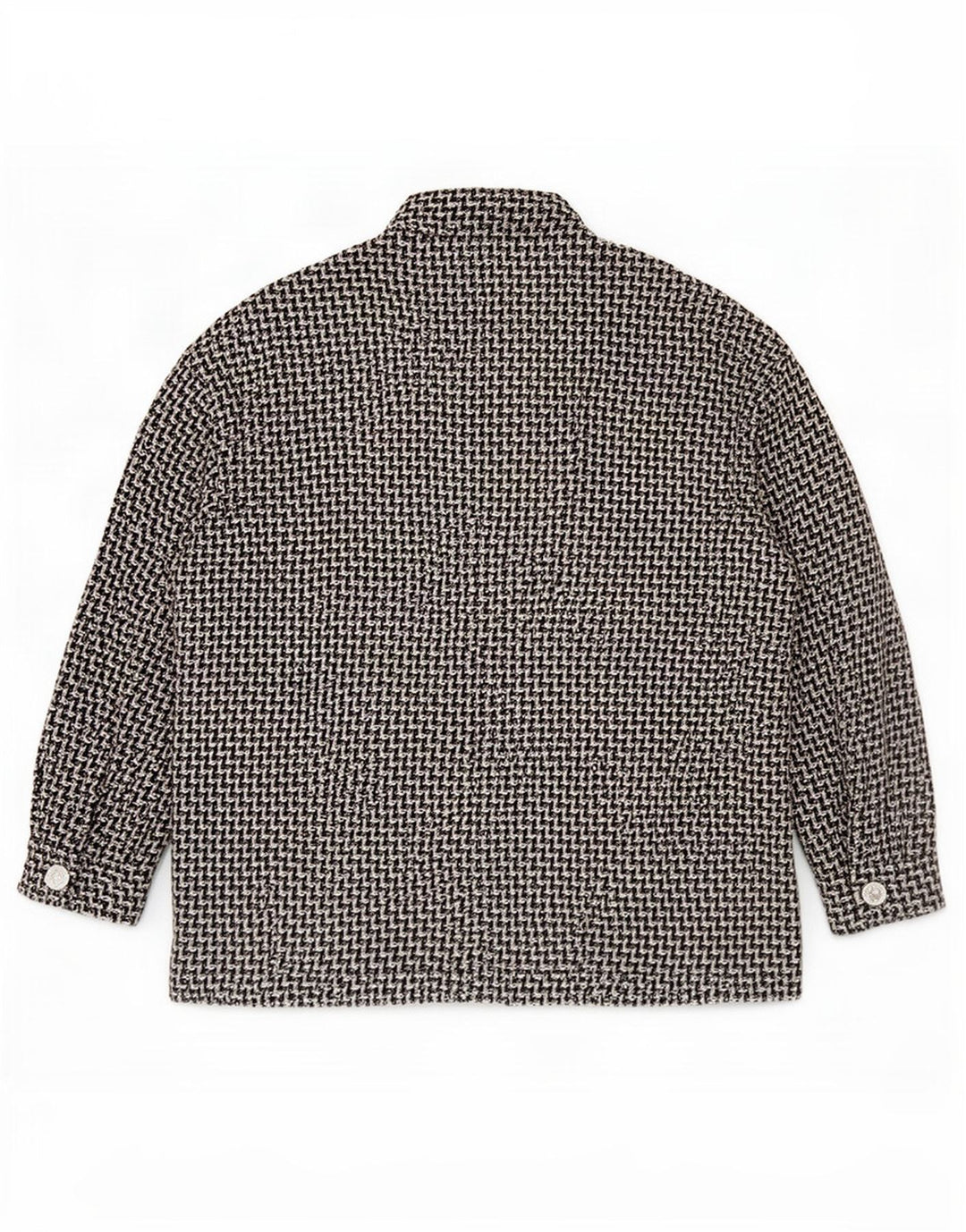 Giubbotto bomber oversize da donna Zara UK 14 cotone pied de poule nero medio