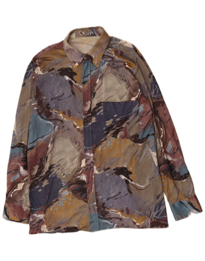Camicia da uomo VINTAGE con motivo astratto medio multicolore