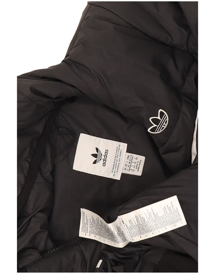 Giacca imbottita con cappuccio da donna Adidas UK 6 XS poliestere nero