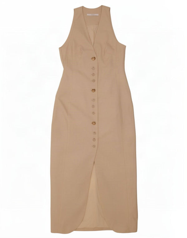 Abito lungo senza maniche da donna Michelle Keegan UK 12 Poliestere beige medio