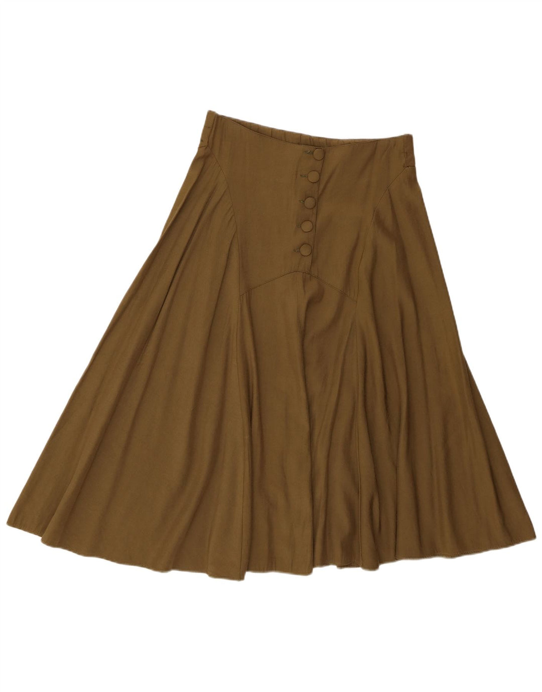 Gonna svasata da donna vintage media W30 poliestere kaki
