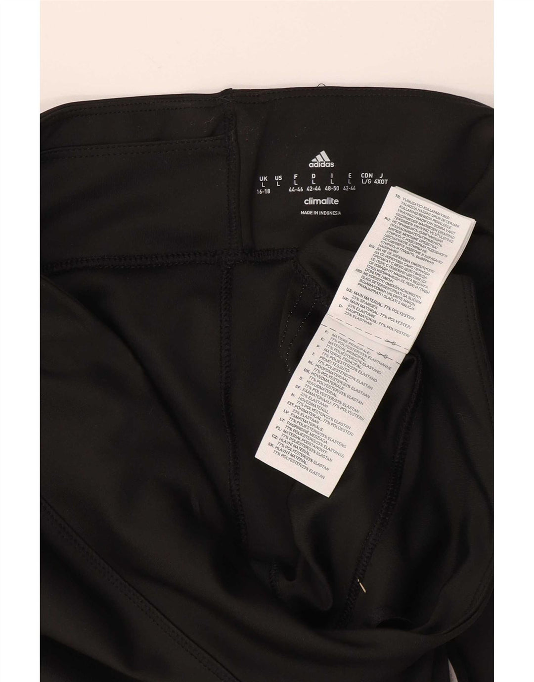 Leggings Adidas Climalite Capri da donna UK 16/18 Large Nero Poliestere