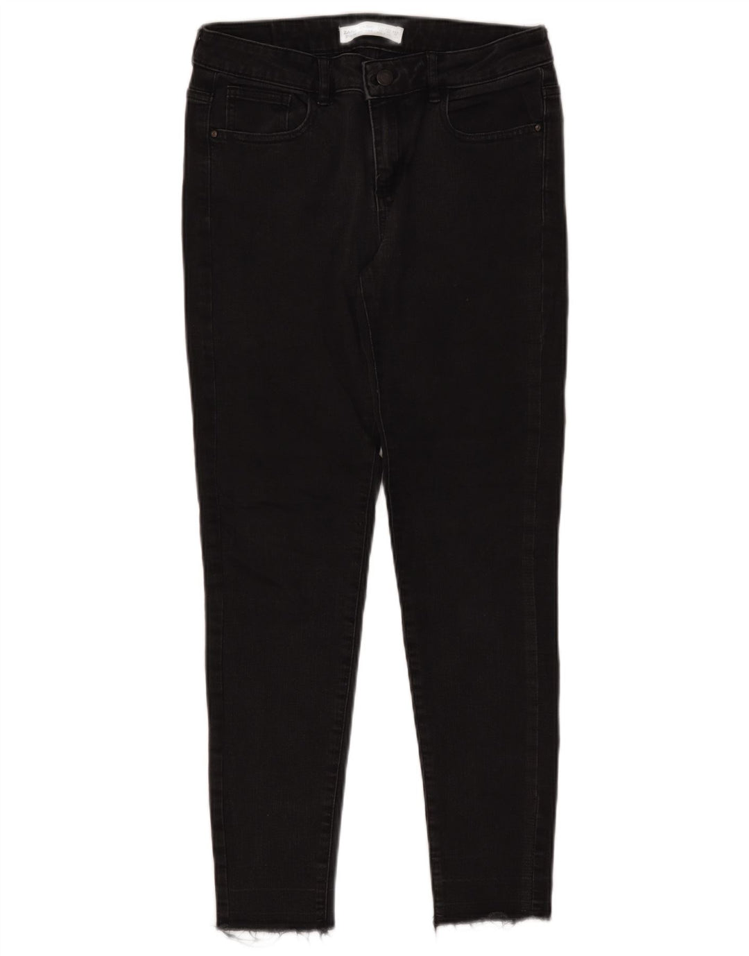 Jeans skinny da donna ZARA EU 38 Small W28 L26 cotone nero