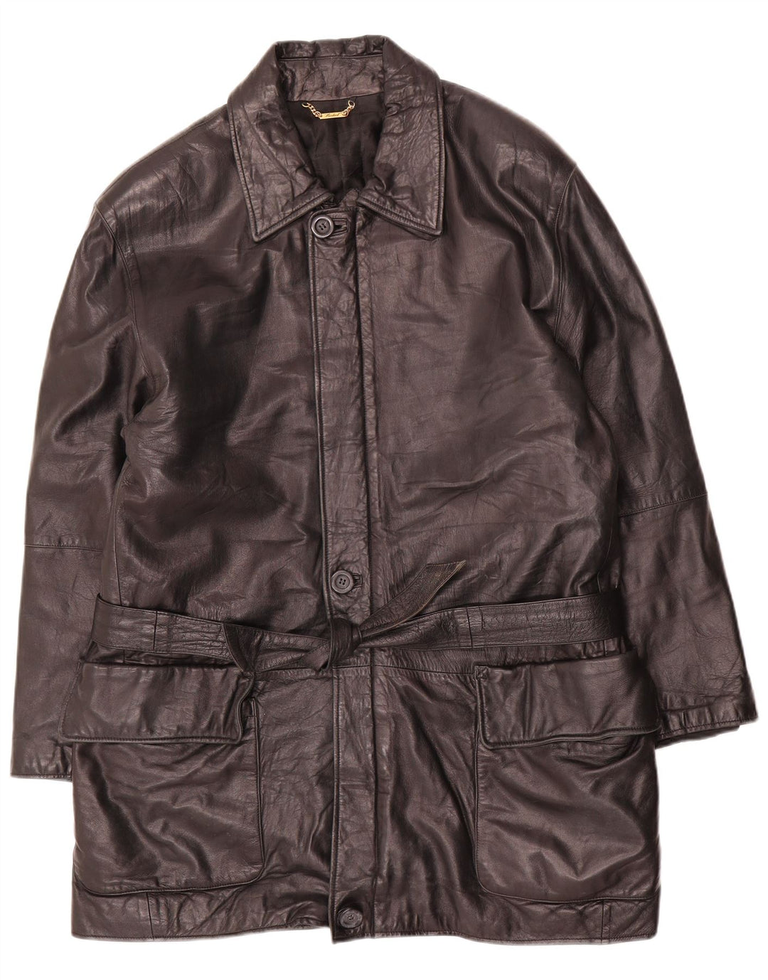 Cappotto in pelle da uomo Michel IT 48 medio nero
