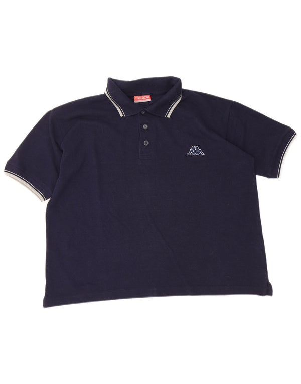 Polo Kappa Uomo Small Blu Navy in cotone