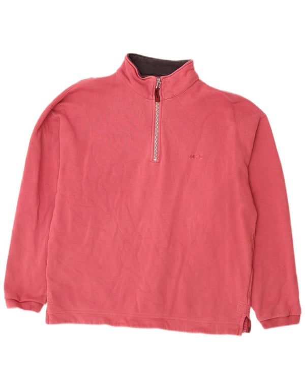 Felpa Musto da uomo con zip e collo, piccola, in cotone rosa