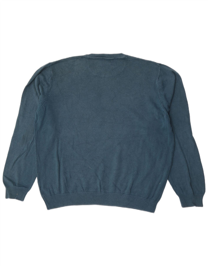 Maglione maglione girocollo vestibilità regolare da uomo Marks & Spencer XL cotone blu