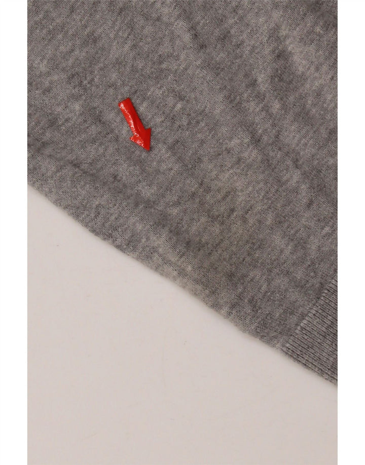 TOMMY HILFIGER Maglione da uomo con scollo a V piccolo cotone screziato grigio