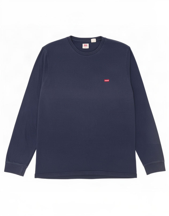 Levi's Maglia da uomo a maniche lunghe XL in cotone blu navy