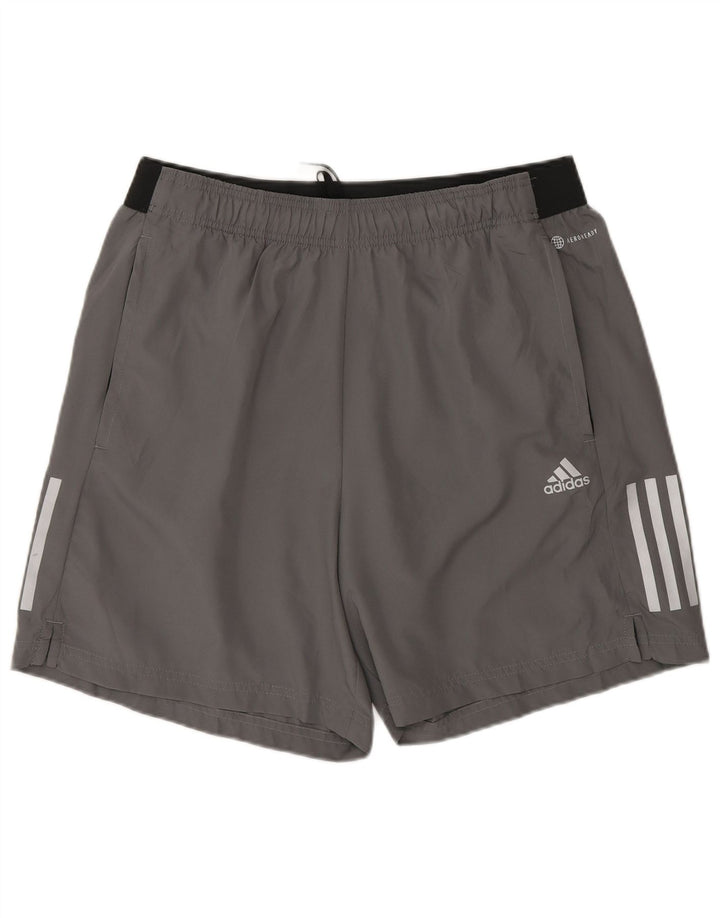 Pantaloncini sportivi Adidas Aeroready da uomo grandi in poliestere color block grigio
