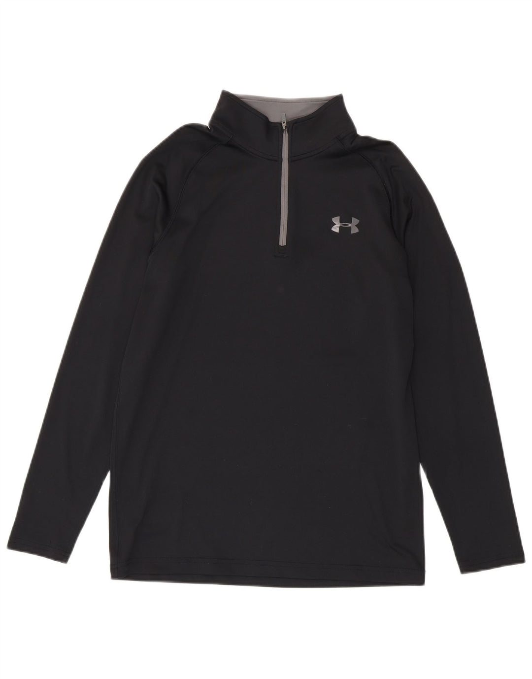Under Armour Uomo Heat Gear Zip Collo Pullover Tuta Top Piccola Nera