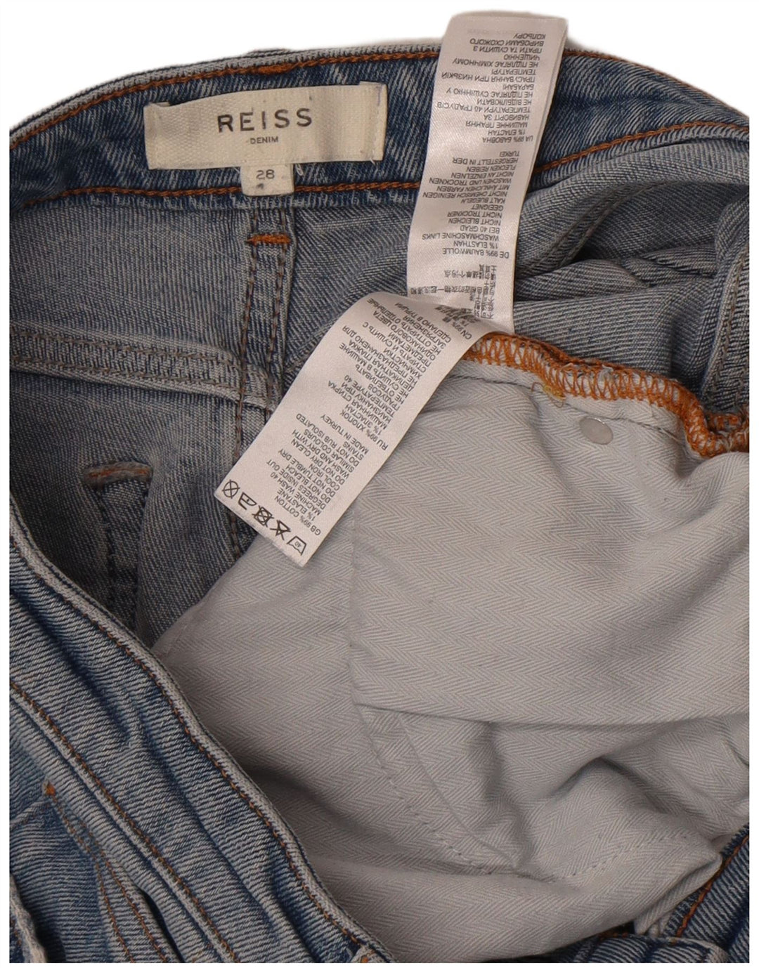 Jeans slim da donna Reiss W28 L27 cotone blu