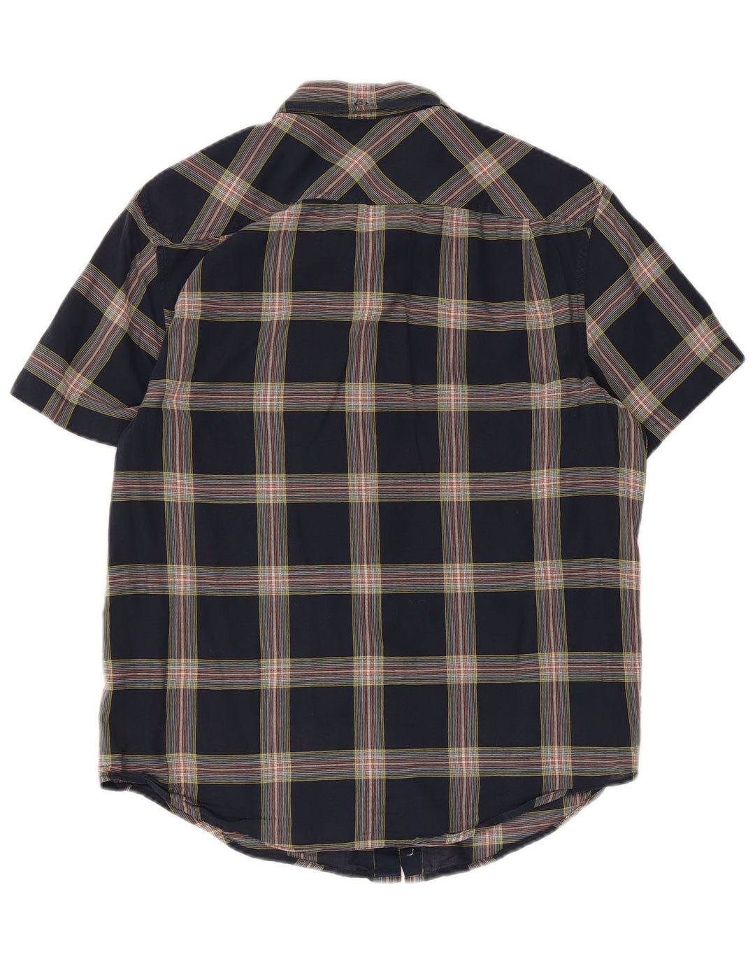 Camicia a maniche corte Penguin Heritage da uomo slim fit a quadri blu navy medio