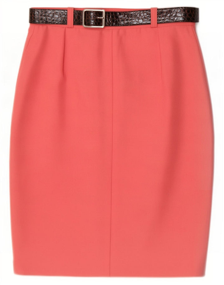 Gonna a tubino vintage da donna media W30 rosa in poliestere