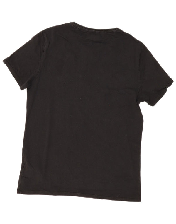 Guess T-shirt grafica da uomo slim fit Top in cotone nero medio