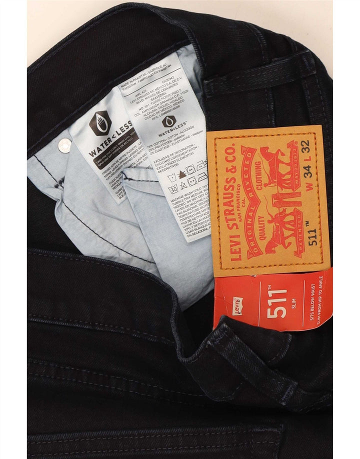 Jeans Levi's 511 Slim da donna W34 L28 in cotone blu navy