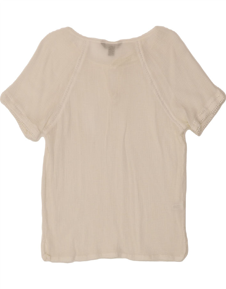 TOMMY BAHAMA Womens Blouse Top UK 10 Small White Vintage Tommy Bahama and Second-Hand Tommy Bahama from Messina Hembry 