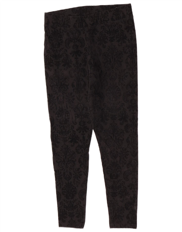 Leggings da donna Marks & Spencer UK 14 cotone Paisley nero medio