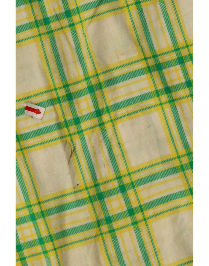 CASUCCI Camicia a maniche corte da uomo a quadri verdi grandi
