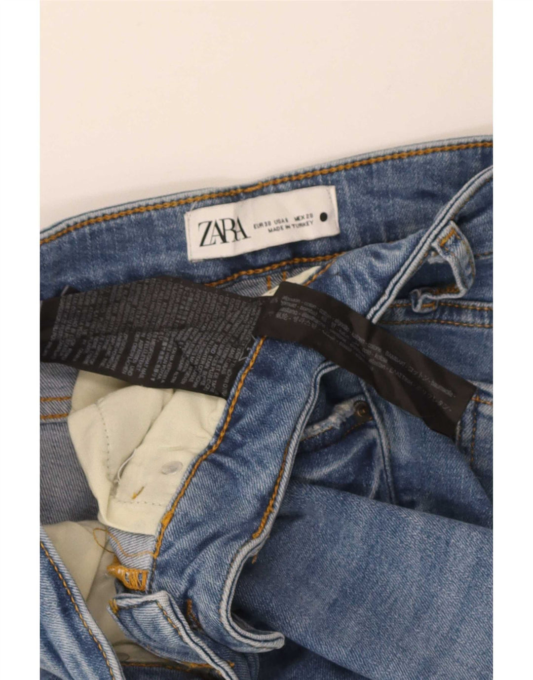 Jeans svasati da donna Zara EU 38 Small W28 L32 cotone blu
