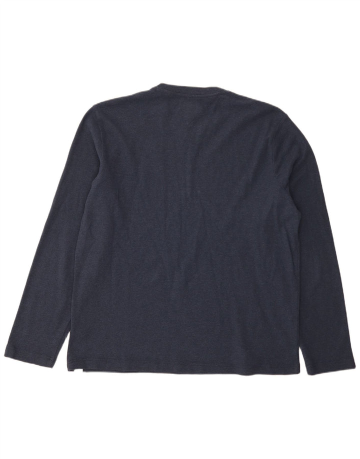 Tommy Hilfiger Uomo Top Manica Lunga XL Blu Navy Cotone