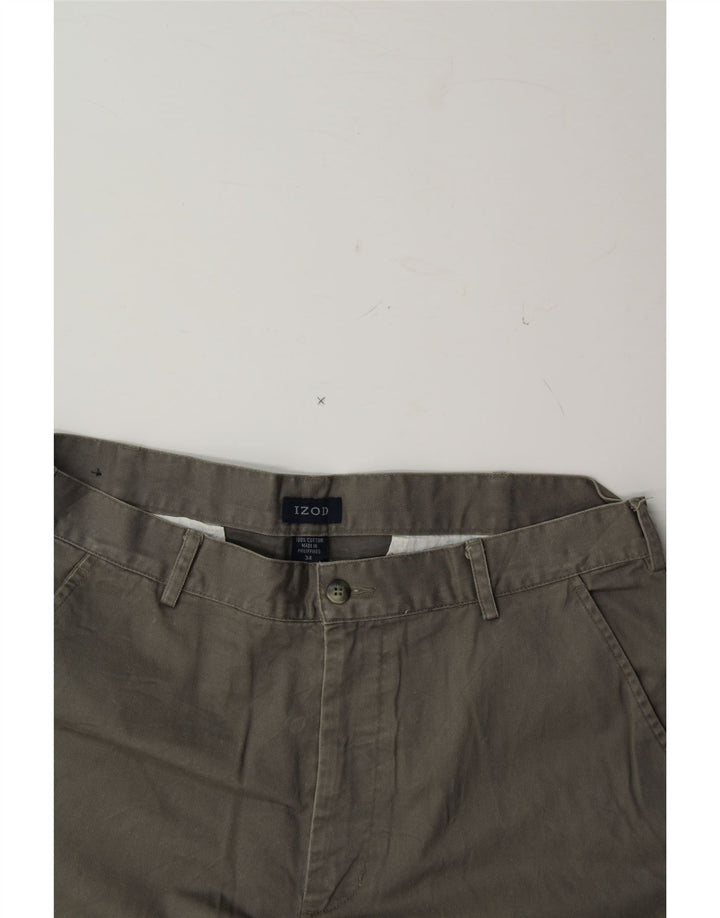 IZOD Mens Chino Shorts W34 Large Grey Cotton Vintage Izod and Second-Hand Izod from Messina Hembry 