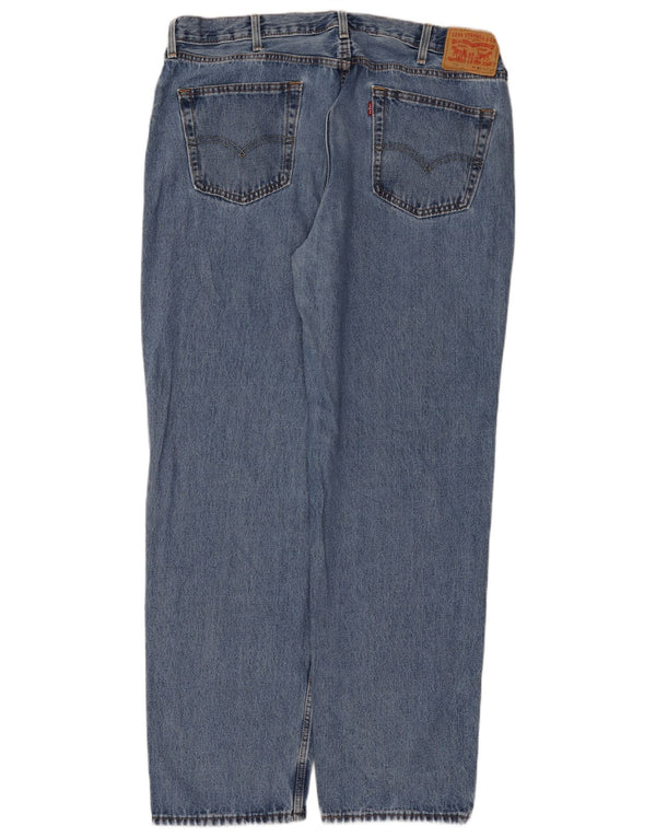 Jeans dritti da uomo Levi's 550 vestibilità rilassata W40 L34 cotone blu
