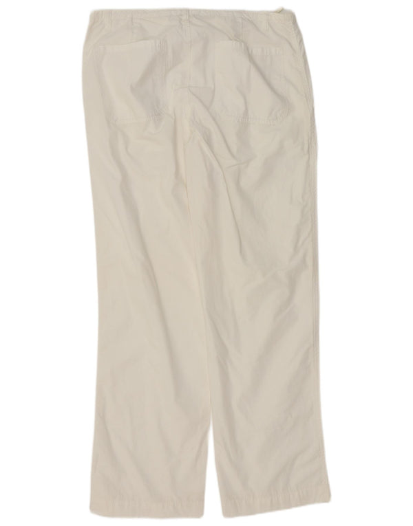 SISLEY Mens Straight Casual Trousers IT 48 Medium W32 L30 White Cotton