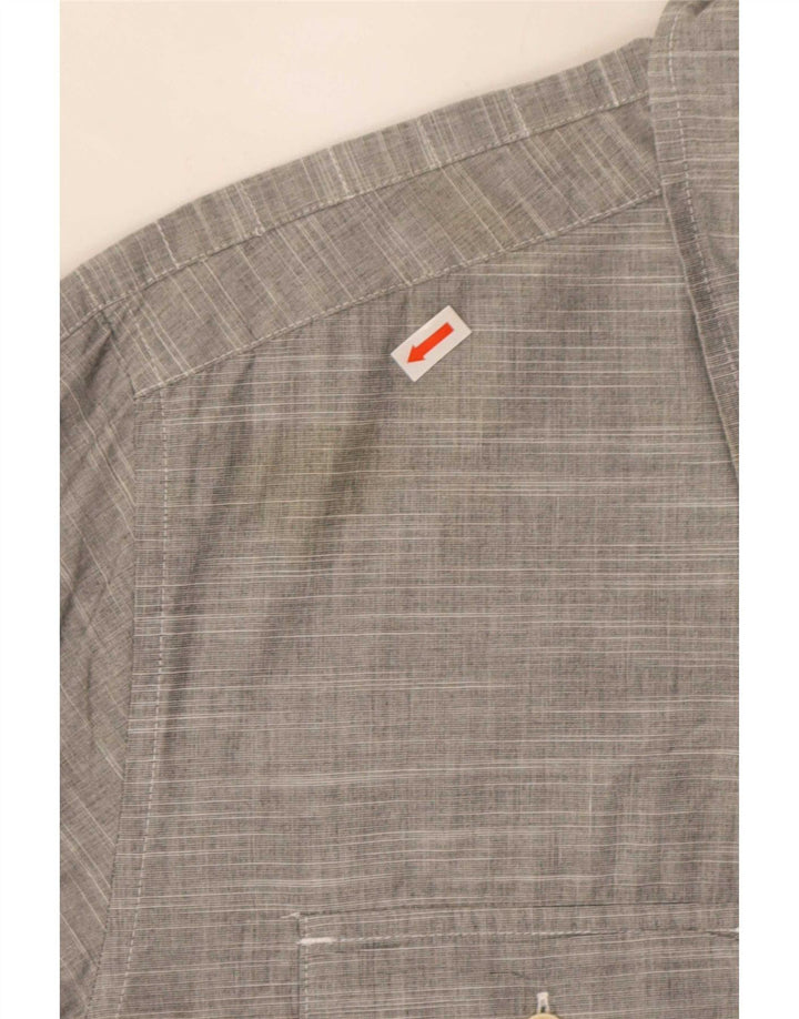 Camicia da uomo Quiksilver XL in cotone a righe grigie